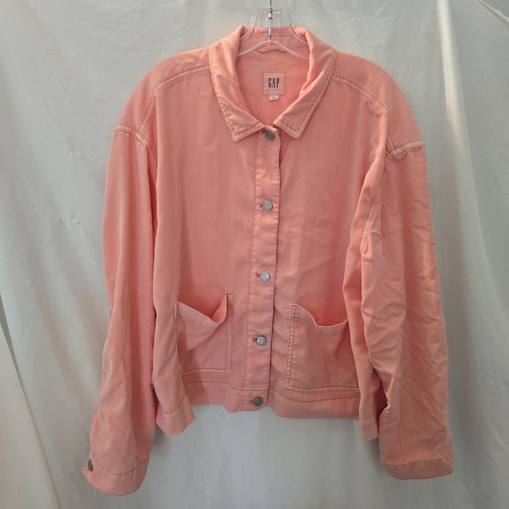 GAP Tencel Icon Jacket Blush Pink Color Women's Sz XXL Incredibly Soft